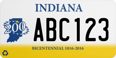 IN license plate ABC123