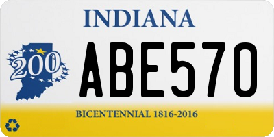 IN license plate ABE570