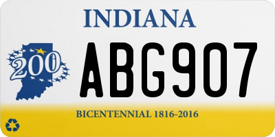 IN license plate ABG907