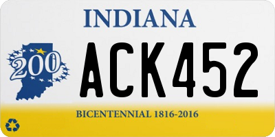 IN license plate ACK452