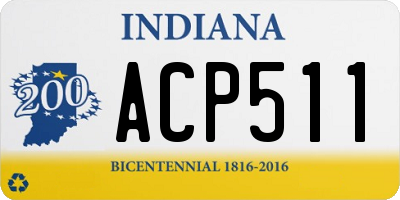 IN license plate ACP511