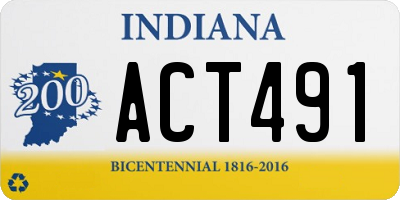 IN license plate ACT491