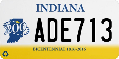 IN license plate ADE713