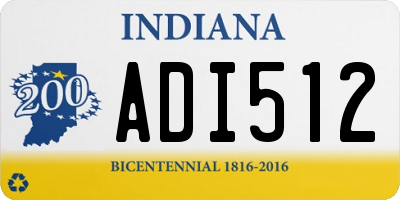 IN license plate ADI512