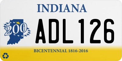 IN license plate ADL126