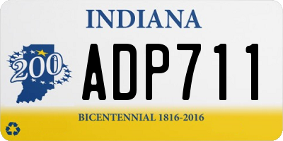 IN license plate ADP711