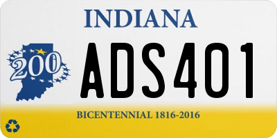 IN license plate ADS401