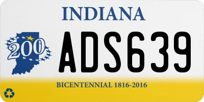 IN license plate ADS639