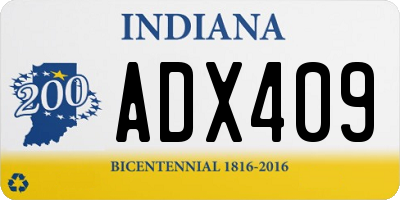 IN license plate ADX409