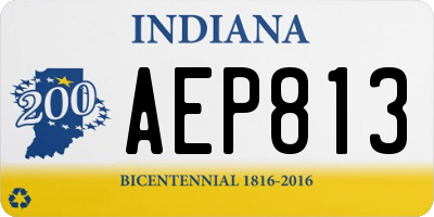 IN license plate AEP813