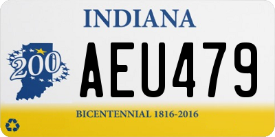 IN license plate AEU479