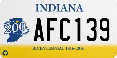 IN license plate AFC139