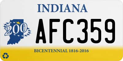 IN license plate AFC359