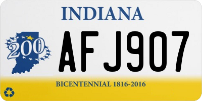 IN license plate AFJ907