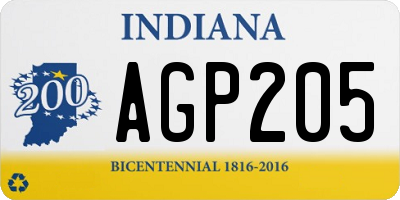 IN license plate AGP205