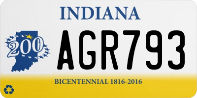 IN license plate AGR793