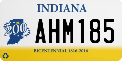 IN license plate AHM185