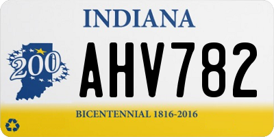 IN license plate AHV782