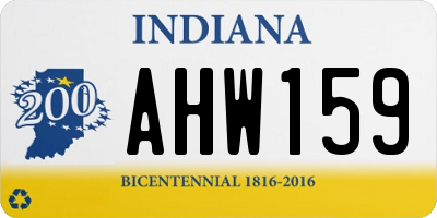 IN license plate AHW159