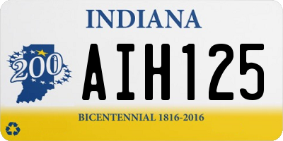 IN license plate AIH125