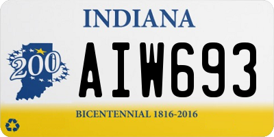 IN license plate AIW693