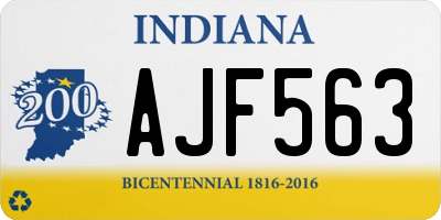 IN license plate AJF563