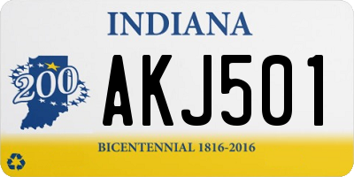 IN license plate AKJ501