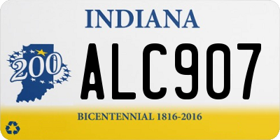 IN license plate ALC907