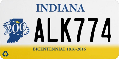 IN license plate ALK774