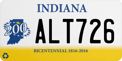 IN license plate ALT726