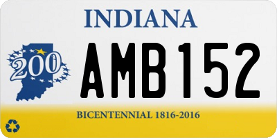 IN license plate AMB152