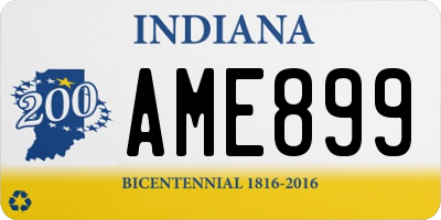 IN license plate AME899