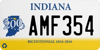 IN license plate AMF354