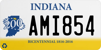 IN license plate AMI854