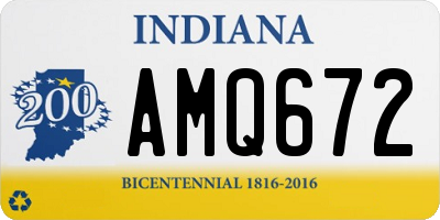 IN license plate AMQ672