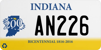 IN license plate AN226