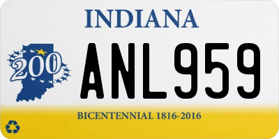 IN license plate ANL959