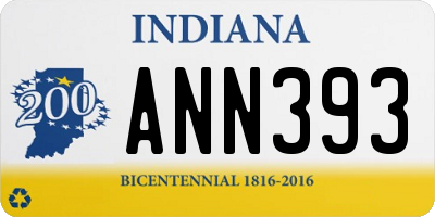 IN license plate ANN393