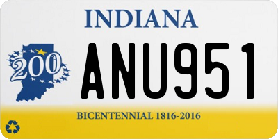 IN license plate ANU951