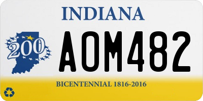 IN license plate AOM482