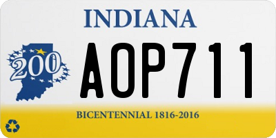 IN license plate AOP711