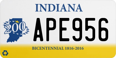 IN license plate APE956