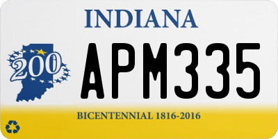 IN license plate APM335