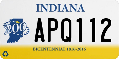 IN license plate APQ112