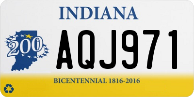 IN license plate AQJ971