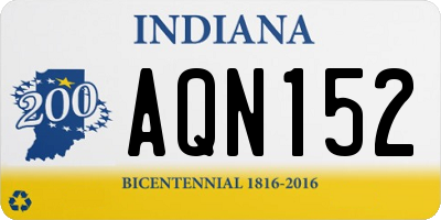 IN license plate AQN152