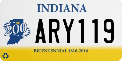 IN license plate ARY119