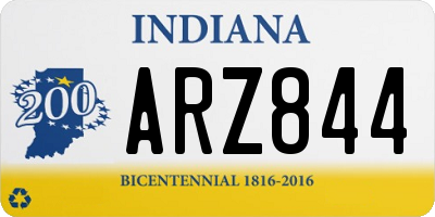 IN license plate ARZ844