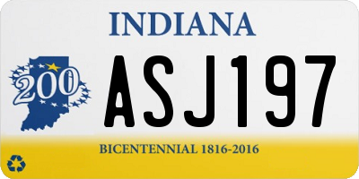 IN license plate ASJ197