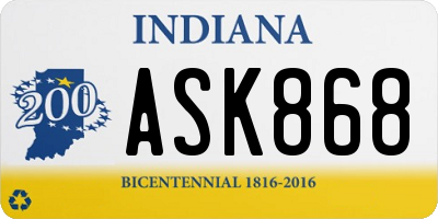 IN license plate ASK868